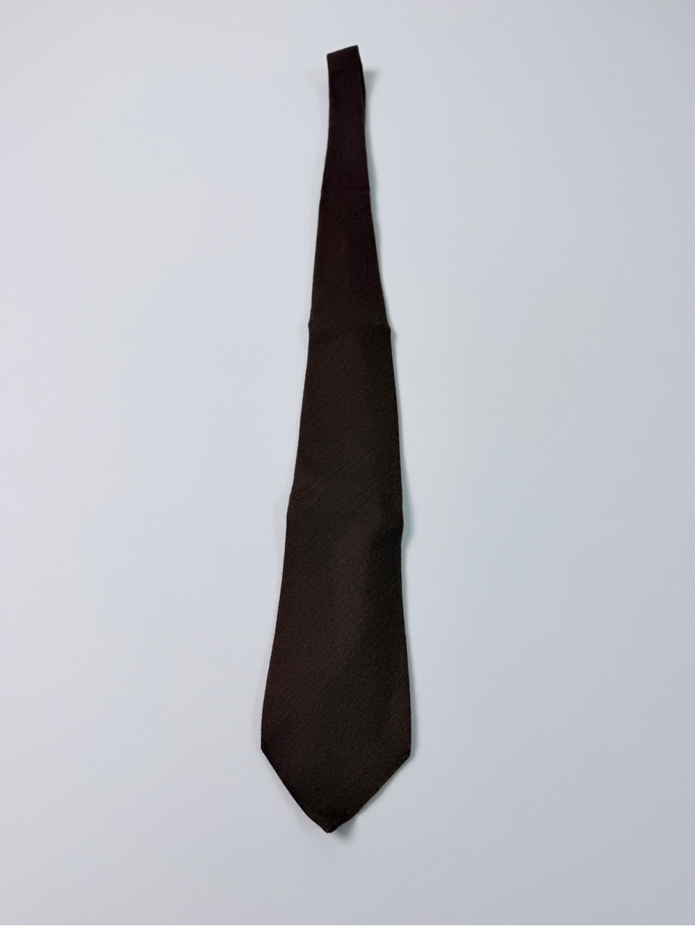 Banana Republic Brown Wool Silk Tie Made In Italy Solid Textured Necktie Mens - Picture 7 of 8